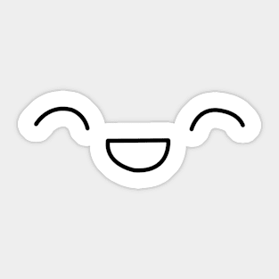 Cute Kawaii Anime Smiling Face Mouth T-Shirt Sticker